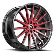 17x7.5 Spec-1 SP-69 Gloss Black & Red Machined Wheel 4x100/4x4.5 (42mm)