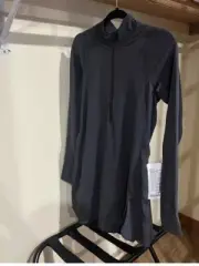 Lululemon Tennis Dress Size 8 Women’s Nulux Long Sleeves Graphite Grey NWT