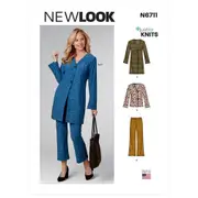 New Look Sewing Pattern N6711 Misses' Cardigans and Pants
