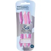 Schick - Silk Salon Touch-Up Dermaplaning Tool - Multipurpose - Exfoliating - Eyebrow Razor and Facial Razor with Precision Cover - 3 Count​​
