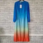 Touche Prive Long Sleeve Maxi Ombre Dress EU 36 NWT