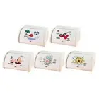 Bread Box Bin with Roll Lid Kitchen Storage Container Organization Iron Bread