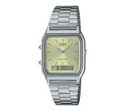CASIO Watch Retro Vintage Digital Unisex SILVER ORIGINAL AQ-230A-9A