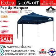 Instahut Gazebo Pop Up Marquee 3x3 Outdoor Wedding Tent Folding Collapsible New