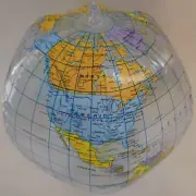 Inflatable World Globes Globe Multicolor Country Names Boundaries Capitols 11.5"
