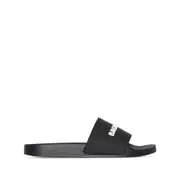 [Balenciaga] Balenciaga Logo-embossed Pool Slides 40 IT BLACK