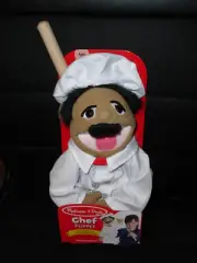 NEW Melissa & Doug Chef Al Dente Puppet with Detachable Wooden Rod