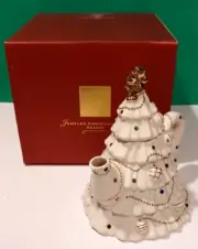 LENOX The JEWELED CHRISTMAS TREE TEAPOT Colored Crystal Gems- 2003 -- NEW in BOX