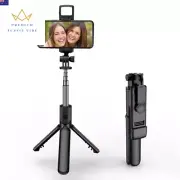 Wireless Selfie Stick Tripod Stand with Bluetooth Remote Extendable Stainless St