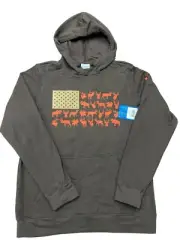 NWT Columbia PHG Game Flag Hoodie Brown Orange Hunting Deer Medium M MSRP $55