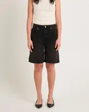 Phoebe Denim Shorts Underground Noir