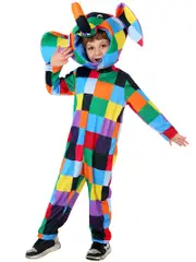 Kids Elmer the Patchwork Elephant Costume Book Week Cosplay