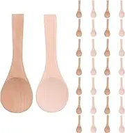 Small Wooden Spoons Mini Tasting Spoons Condiments Salt Spoons for Kitchen Cooking Seasoning Oil Coffee Tea Sugar 30Pcs