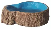 Aqua One Hermit Crab Tree Stump Bowl Blue Small 10x7.6x3cm (37172BL)