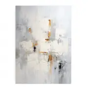 White Knife Art Abstract Painting Canvas Print