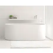 Toggle Microfiber Bath Mat Medium White