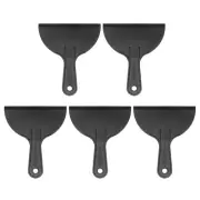 5pcs Putty Scraper 6" Width 6mm Thin Flexible Plastic Putty Knife Black