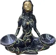 Hand-Carved Resin Mother Earth Goddess Sculpture - Craft Decorative Ornament | Statue of Goddess Base for Living Room, Home, Bedroom | Unique Earth Goddess Figurine