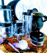 Glass Apothecary Jar Set. Set Of 11. Wicca. Witchcraft. Test Tubes New.Kitchen