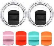 2 Pack 20 oz Magnetic Tumbler Lid with 4 Magnetic Slider Replacement, Replacement Cup Lids Tumbler Cover Spill Proof Spill Proof Tumbler for YETI Rambler, Old Style Rtic, Ozark Trail and more (20oz)