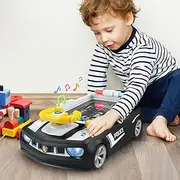 KIDBOT Kids Driving Streeting Wheel Toy Police Car CarModel Driving Racing Game Steering Wheel for Kids, Vehicle Adventure Play Electronic Simulation Childrens Education