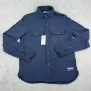 Polo Ralph Lauren Navy Blue French Terry Workshirt Mens Size Small $198
