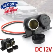 Waterproof DC 12V Dual 2 Socket Car Boat Cigarette Lighter Power Adapter Outlet