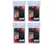400 x Ultra Pro Soft Trading Card Sleeves - Clear Penny Protector 4 Packs of 100
