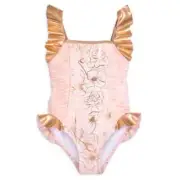 BELLE BEAUTY & THE BEAST SWIMSUIT BATHING SUIT LITTLE GIRL SIZE 4 NWT DISNEY