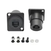 2Pcs RJ11 6P4C Panel Mount Telephone Socket,D-Type RJ11 Cat3 Female to Female...
