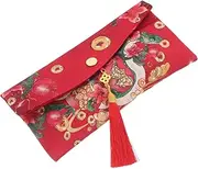 JEWEDECO Whimsical Design Red Envelope Bag Chinese New Year Lucky Money Packet for Spring Festival