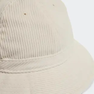 【adidas 愛迪達】帽子 漁夫帽 運動帽 燈芯絨 三葉草 燕麥奶 HM1716