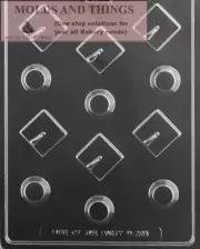 Bite Size Graduation Caps Chocolate Candy Mold