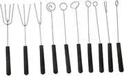 UTHCLO 10Pcs Chocolate Dipping Tool with Comfortable Handles for Cake Decoration Fruit Placement and Artisan Chocolate Making for Dipping Nuts and Candies