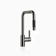 Dornbracht META SQUARE Single-lever mixer Pull-down with spray 33870861-19 Dark