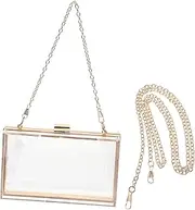 [ROMISBABA] 1pc Candy Color Transparent Bag Clutch Purse Clear Purse Handbag Purses Fashion Messenger Bag Geometric Evening Purse Clutch Bag Shoulder Bag Acrylic Golden