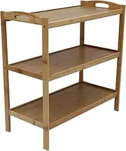 HOMOCONO Bamboo Shoe Rack Organiser 3 Tier Entryway Storage Stand Simple Shoe Shelf for Living Room