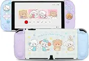 GeekShare Protective Case for Switch OLED,Slim Cover Case Compatible with Switch OLED Separable Soft Silicone Protective Shell for Game Console with 2 Thumb Grip Caps - Mikko Sweet Thoughts
