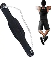 Weight Belt | Weightlifting Dip Belt with Steel Chain | Heavy-Duty Core Strength Training for Home Gym Bodybuilding Pull-Up