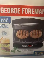 GEORGE FOREMAN GRILL. 2 serving grill.