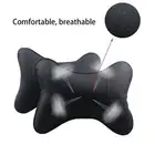 .›Car Bone Shape Head Neck Rest Synthetic Leather Pillow Pad Rest