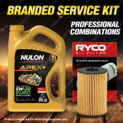 Ryco Oil Filter Nulon 5L APX5W30C3 Engine Oil for Audi A3 8V 4cyl Turbo Diesel