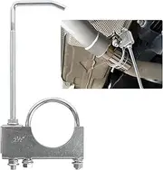 Wuyaoyao 2.5 Inch Exhaust Clamp with Hanger, 2-1/2" Clamp On Exhaust Hanger, Heavy-Duty Exhaust System Hanger Fits 2.5" Exhaust Pipe, Universal Rear Muffler Hanger for Car Truck SUV