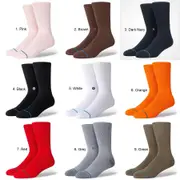 Stance Mens Crew Socks ~ Icon Brown M