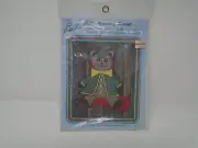 Cubby Bear Christmas Stocking Machine Zigzag Applique Pattern - NIP
