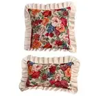 Floral Decorative Throw Pillow Seat Cushion Soft with Insert Washable Vintage