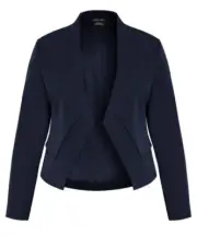 CITY CHIC Jacket Plus Size 24 / XXL Brooke Blazer Navy Blue Button detail $159
