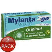 2 x Mylanta2Go Orig Chew 48Tab