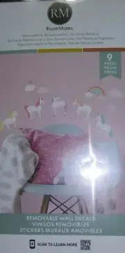 RoomMate Unicorns Clouds Peel & Stick 26 Wall Decals Room Decor Free Shipping