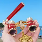 Yourelexit® Opera Glasses Binoculars Lorgnette Theater Optical Glasses Mini Compact Lightweight Built-in Foldable Adjustable Handle with Chain Vintage for Adults Kids Women in Musical Concert Cinema